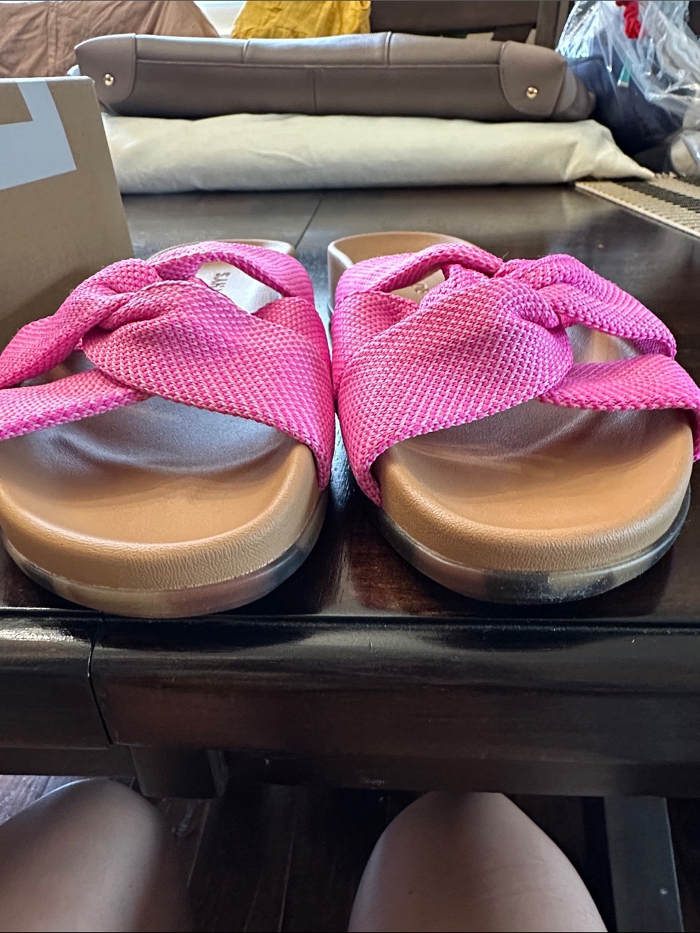 Rothy's Bright Pink Knotted Slide Sandals - Picture 5 of 6